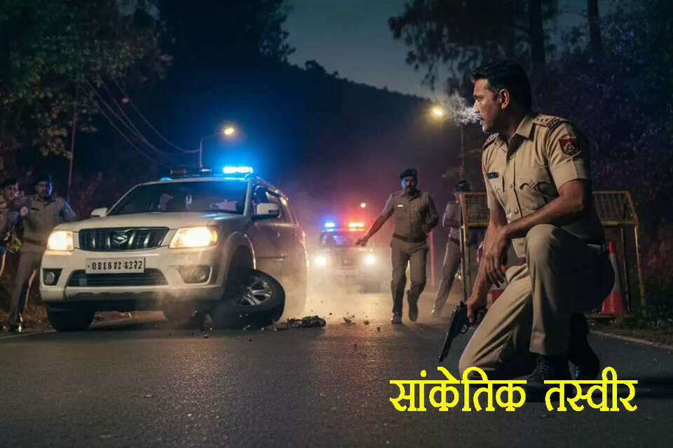 हमीरपुर जिले में नशा तस्करों को पकड़ने गई पुलिस टीम पर हमला करने और उन्हें कुचलने का सनसनीखेज मामला सामने आया है। सदर पुलिस थाना हमीरपुर के तहत दुगनेहड़ी से नाल्टी सड़क पर लगे नाके को तोड़कर एक कार चालक ने भागने की कोशिश की और इस दौरान उसने पुलिस टीम पर सीधे गाड़ी चढ़ा दी।    इस वारदात में थाना प्रभारी कुलवंत राणा को चोट लगी है। आरोपी जब गाड़ी नहीं रोक रहा था, तब थाना प्रभारी ने मुस्तैदी दिखाते हुए तुरंत कार्रवाई की। उन्होंने आत्मरक्षा और आरोपी को पकड़ने के लिए उसकी गाड़ी के टायर पर गोली चला दी, जिससे टायर पंचर हो गया।