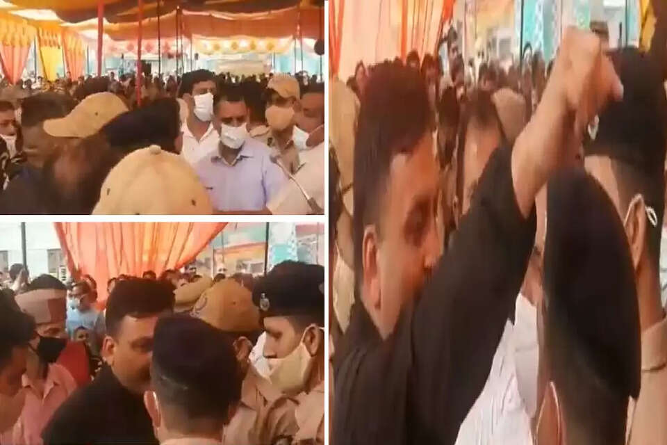 बिलासपुर में हंगामा।