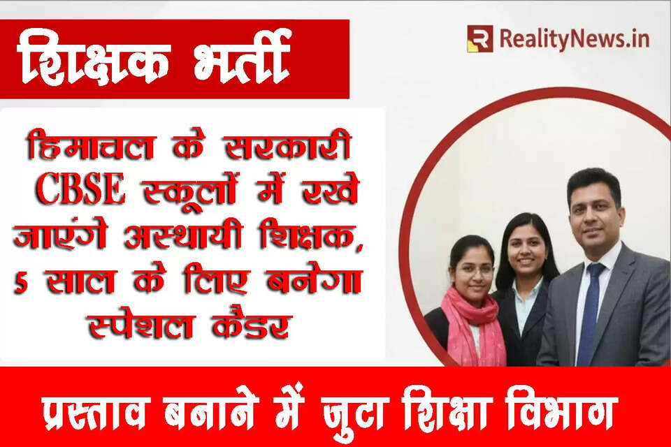 हिमाचल सीबीएसई स्कूल शिक्षक भर्ती, सुक्खू सरकार शिक्षा योजना	Himachal CBSE Teacher Recruitment, Sukhu Govt Education Policy